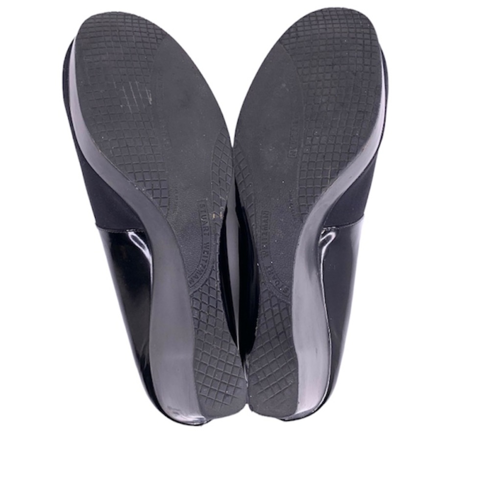 Stuart Weiztman Black Elastic Stretch Loafer Wedg… - image 5